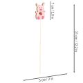 Decorative wooden garden stakes, piglet style, 31cm, 16 pieces | Floristik24.ie