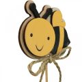 Floristik24 Bee plug flower plug wooden bee decoration 8cm/32cm 12pcs