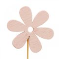Floristik24 Flower plug wooden decorative plug flower colored 6.5cm 12pcs