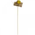 Floristik24 Decorative plug chicks in the nest Easter decoration for plugging Ø6cm 6 pieces