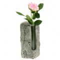 Floristik24 Concrete vase with test tube H15cm 3pcs