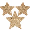 Floristik24 Scatter decoration Christmas stars glitter/orange Ø4/5cm 40p