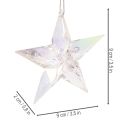 Decorative star ornaments, iridescent clear acrylic, Christmas tree decorations, 9cm, 6 pieces | Floristik24.ie