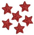 Floristik24 Star glitter 1,5cm for sprinkling red 144pcs