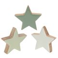 Floristik24 Wooden star decoration set for table and windowsill, 5cm, 9 pieces