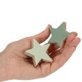 Wooden star decoration set for table and windowsill, 5cm, 9 pieces | Floristik24.ie
