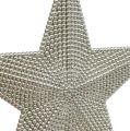 Floristik24 Star silver to hang 11cm L19cm 6pcs