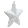 Floristik24 Star white with glitter 11.5cm