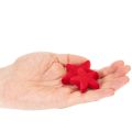 Small decorative star, flocked scatter decoration, 5cm, 40 pieces | Floristik24.ie