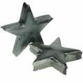 Floristik24 Deco stars gray 4cm 12pcs