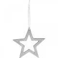 Floristik24 Star for hanging silver aluminum Christmas decoration 15.5 × 15cm