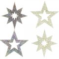 Floristik24 Decorative stars for handicrafts yellow, brown foam rubber 4cm 36pcs