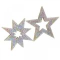 Floristik24 Decorative stars for handicrafts yellow, brown foam rubber 4cm 36pcs
