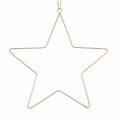Floristik24 Decoration star for hanging golden metal Ø35cm 4pcs