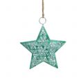 Floristik24 Star mint green to hang 9,5cm 1p