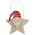 Floristik24 Star made of wood gnome red white table decoration 15.5×6×16.5cm
