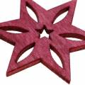 Floristik24 Scattered decoration star pink, gray assorted wood 4cm 72p