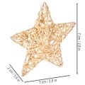 Decorative star set made of wire, two sizes, 10cm, 12 pieces | Floristik24.ie