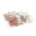 Floristik24 Scattered decoration stars red / white / natural 3.5cm - 7cm 18pcs