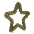 Floristik24 Hanging star, faux fur, for doors and windows, 30cm, 3 pieces