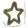 Hanging star, faux fur, for doors and windows, 30cm, 3 pieces | Floristik24.ie