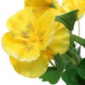 Floristik24 Artificial Pansies Yellow Artificial flower for sticking 30cm