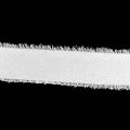 Floristik24 Chiffon ribbon white fabric ribbon with fringes 40mm 15m
