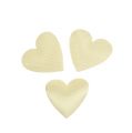 Floristik24 Fabric heart to sprinkle with cream 800p
