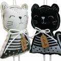 Floristik24 Fabric cats to hang, spring decoration, decoration hanger cat, gift decoration 4pcs