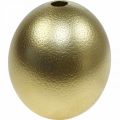 Ostrich Egg Decoration Blown Out Easter Decoration Gold Ø12cm H14cm | Floristik24.ie