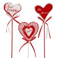 Floristik24 Heart-shaped bouquet plugs, Valentine&#39;s Day, flower decoration H6cm 6pcs