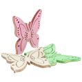 Floristik24 Scattered decoration butterfly pink, green, nature 4cm 72p