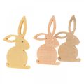 Floristik24 Scatter decoration wood, scatter pieces Easter, Easter bunny yellow tones 4cm 72p