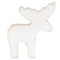 Wooden elk decorative figure, standing, Christmas scatter decoration, 6cm, 8 pieces | Floristik24.ie