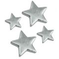 Floristik24 Scatter stars silver Ø4cm-5cm 72p