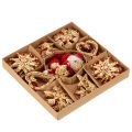 Straw ornament set Christmas tree decorations figures and stars 6cm 30pcs | Floristik24.ie