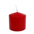 Floristik24 Pillar candle 100/100 red 4pcs