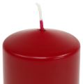Floristik24 Pillar candles red Advent candles old red 120/50mm 24pcs