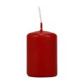 Floristik24 Pillar candles red Advent candles small old red 60/40mm 24pcs