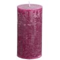 Floristik24 Pillar candles dyed Berry candles purple 50×100cm 4 pcs