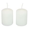 Pillar candles white candles H70mm Ø50mm 12 pcs | Floristik24.ie