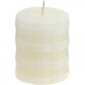 Floristik24 Pillar candles White Rustic 80/65 Rustic candle 2pcs