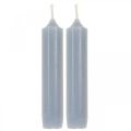 Floristik24 Pillar candles light blue, short, Ø2.2cm, H11cm, 6 pieces