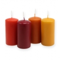 Floristik24 Pillar candles 100/50 assorted 16pcs
