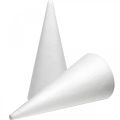 Floristik24 Styrofoam cone white 26cm x12cm 5pcs