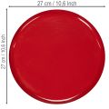 Decorative tray, red, minimalist design, 27cm | Floristik24.ie