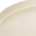 Round decorative tray in cream, 30 cm, on a stand for table decoration | Floristik24.ie