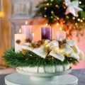 Decorative tray 30 cm metal saucer for plant decoration | Floristik24.ie
