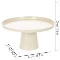Decorative round beige plate with a 40 cm high base | Floristik24.ie