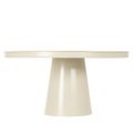 Decorative round beige plate with a 40 cm high base | Floristik24.ie